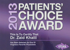 PATIENTS' CHOICE AWARD 2013